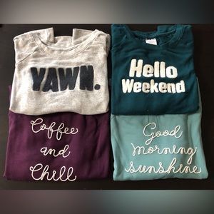 Bundle of 4 Secret Treasures Light Weight Sweatshirts